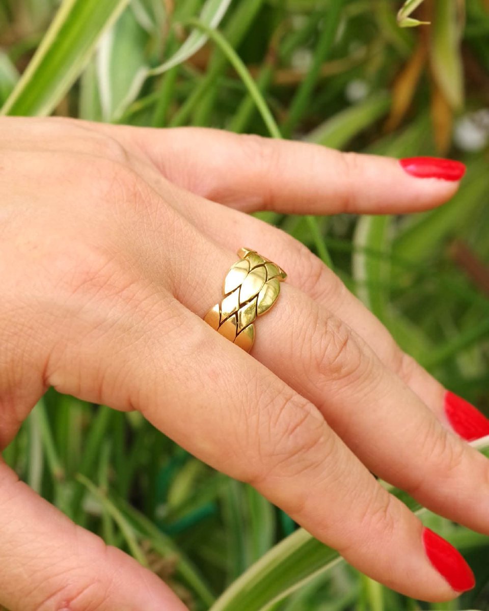 Maillon Flexible Ring In 18 Karats Gold-photo-2