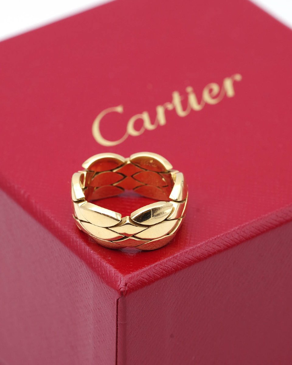 Maillon Flexible Ring In 18 Karats Gold