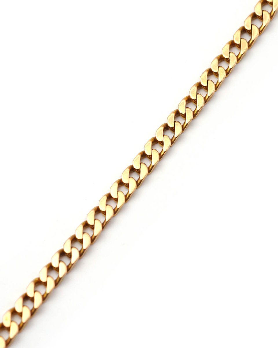 Antique Curb Bracelet In 18 Karat Gold -photo-4