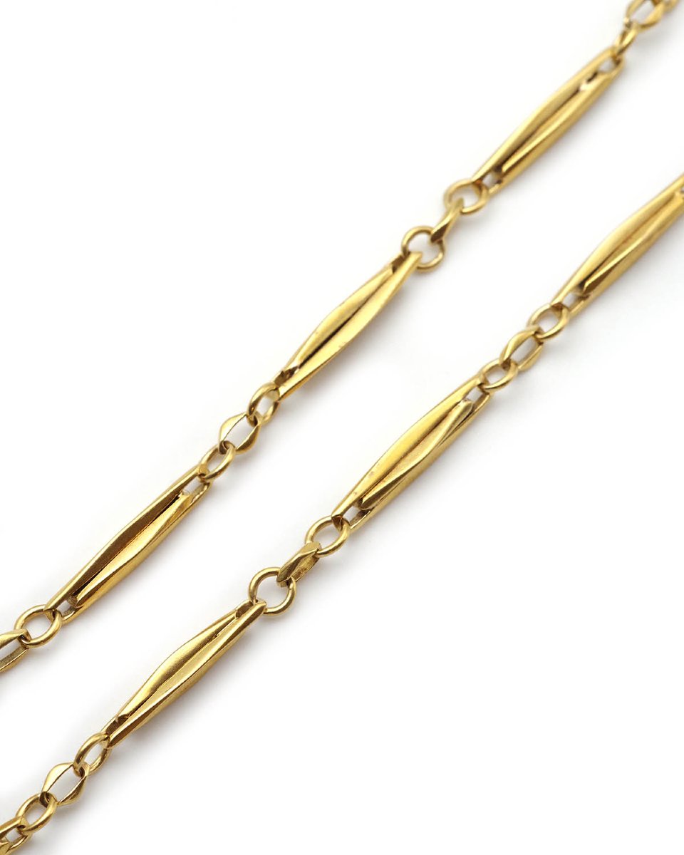Victorian 18-karat Gold Watch Chain Necklace-photo-4