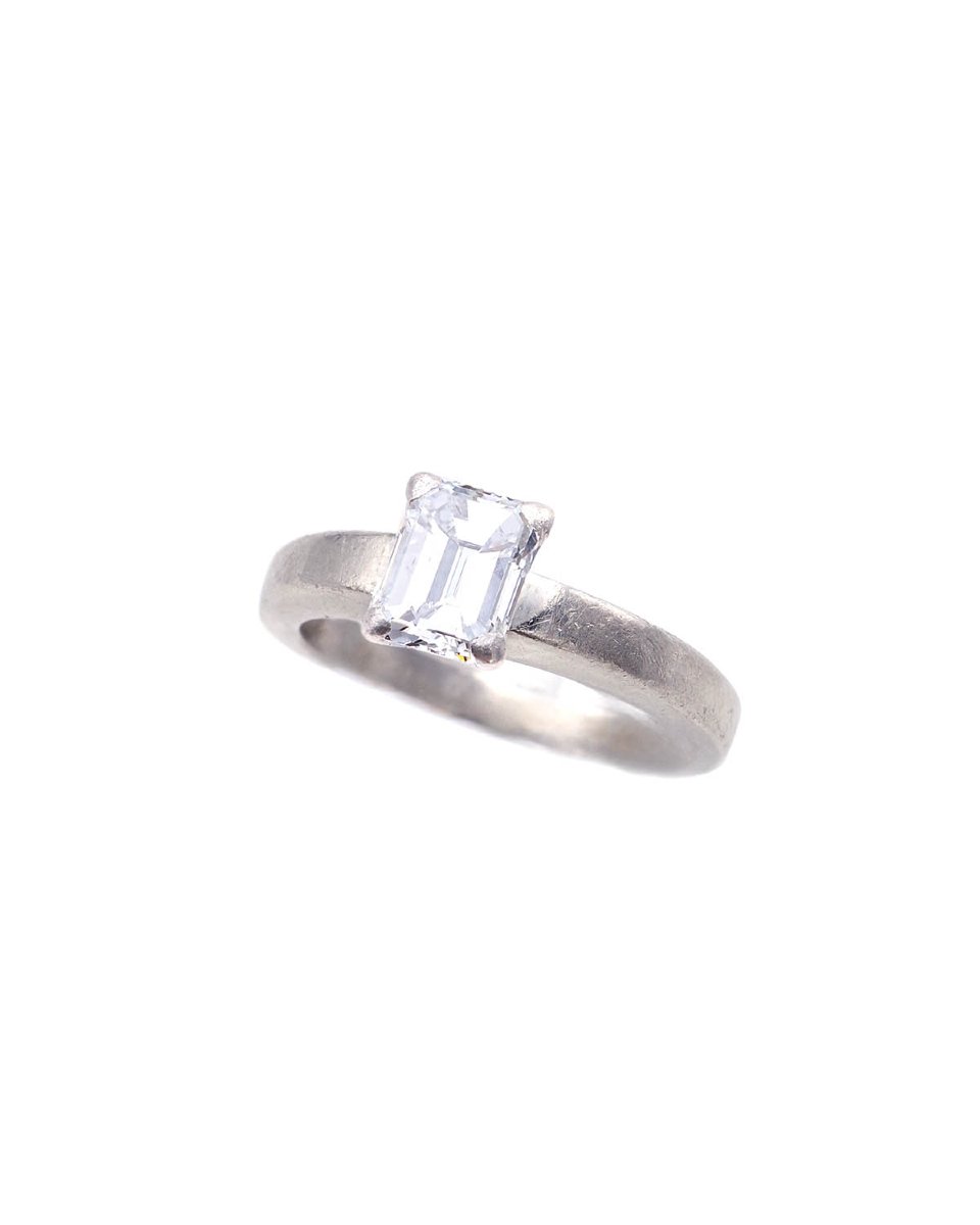 Bague Cartier diamant 1.58 ct en platine, certificat-photo-2