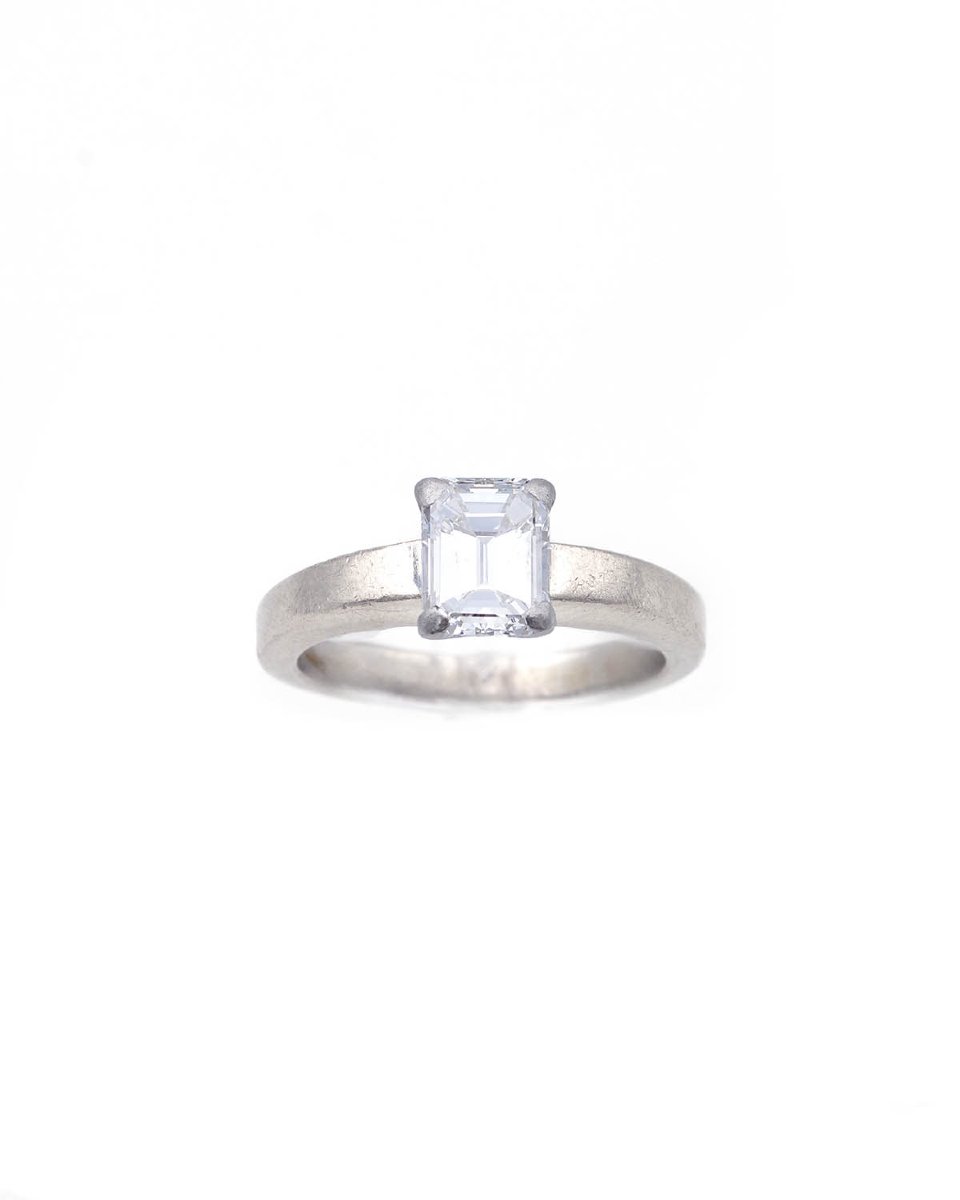 Bague Cartier diamant 1.58 ct en platine, certificat-photo-3