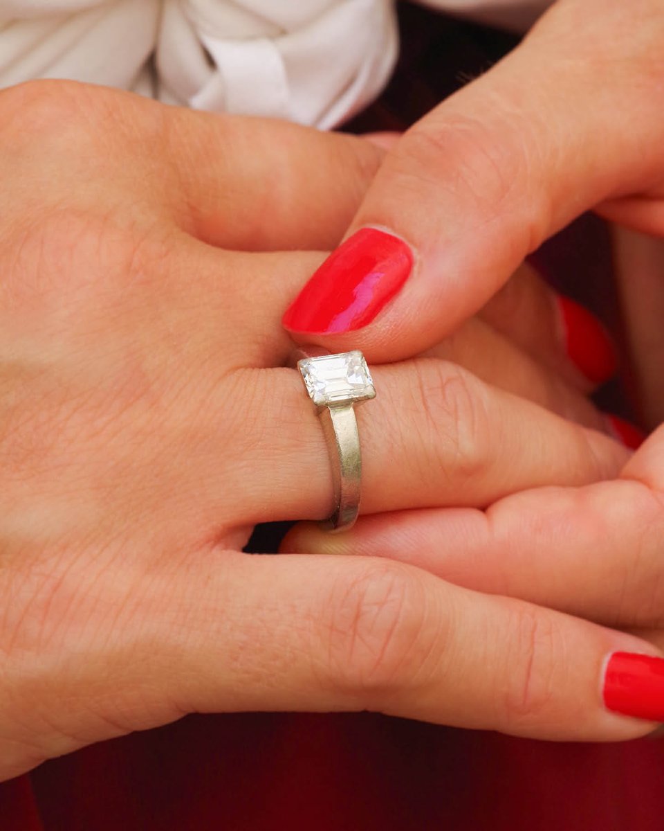 Bague Cartier diamant 1.58 ct en platine, certificat-photo-4