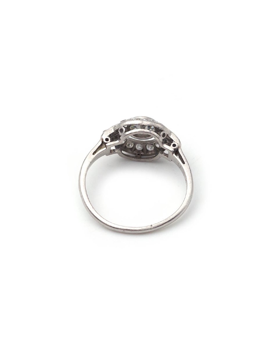 Art Deco 0.66 Ct Diamond Ring In Platinum-photo-5