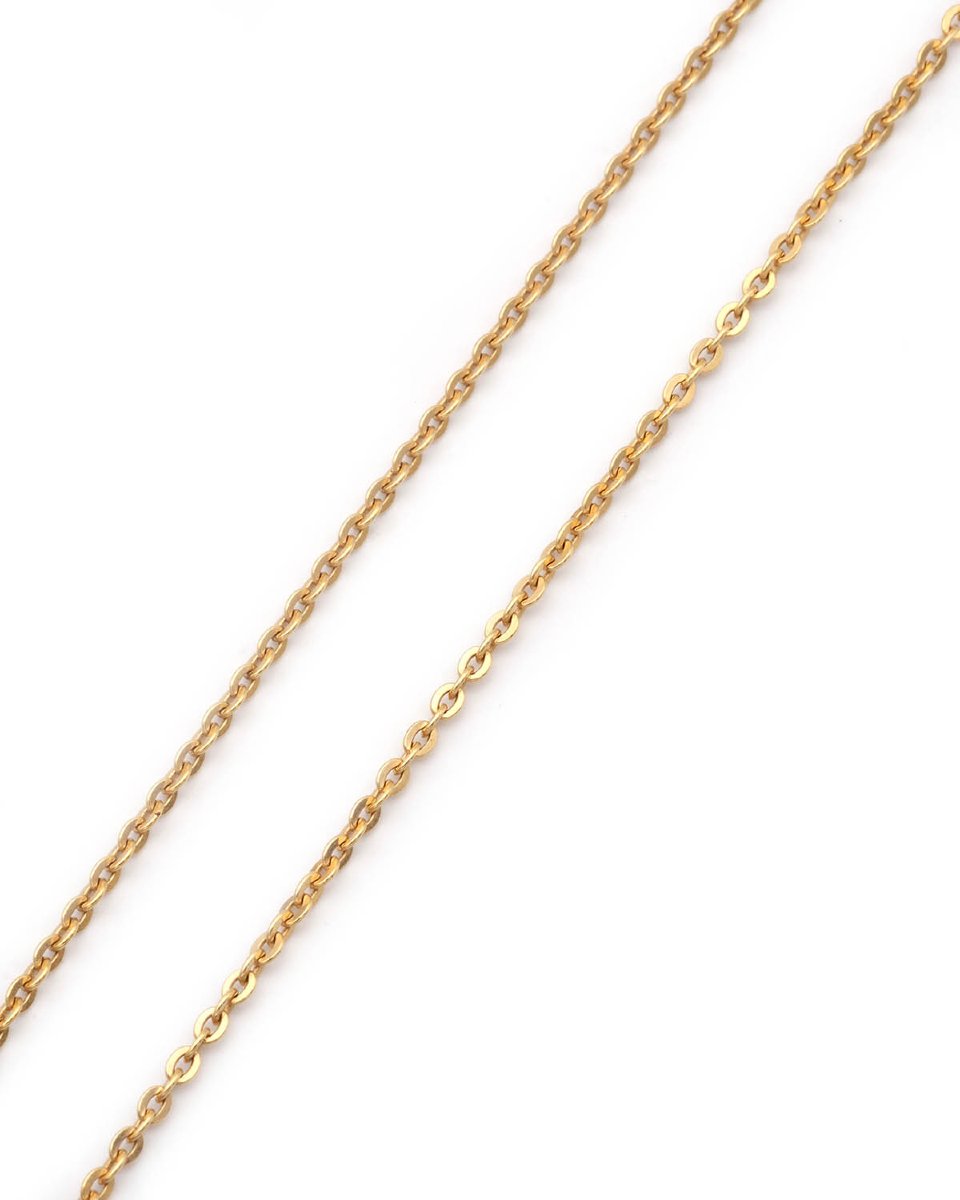 Mirror Cable Chain 52 Cm In 18 Karat Gold-photo-4