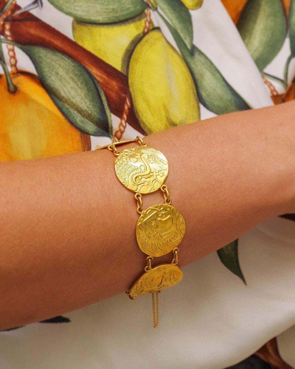 Bracelet Statere parisii Monnaie de Paris en or 22 karats, -photo-4