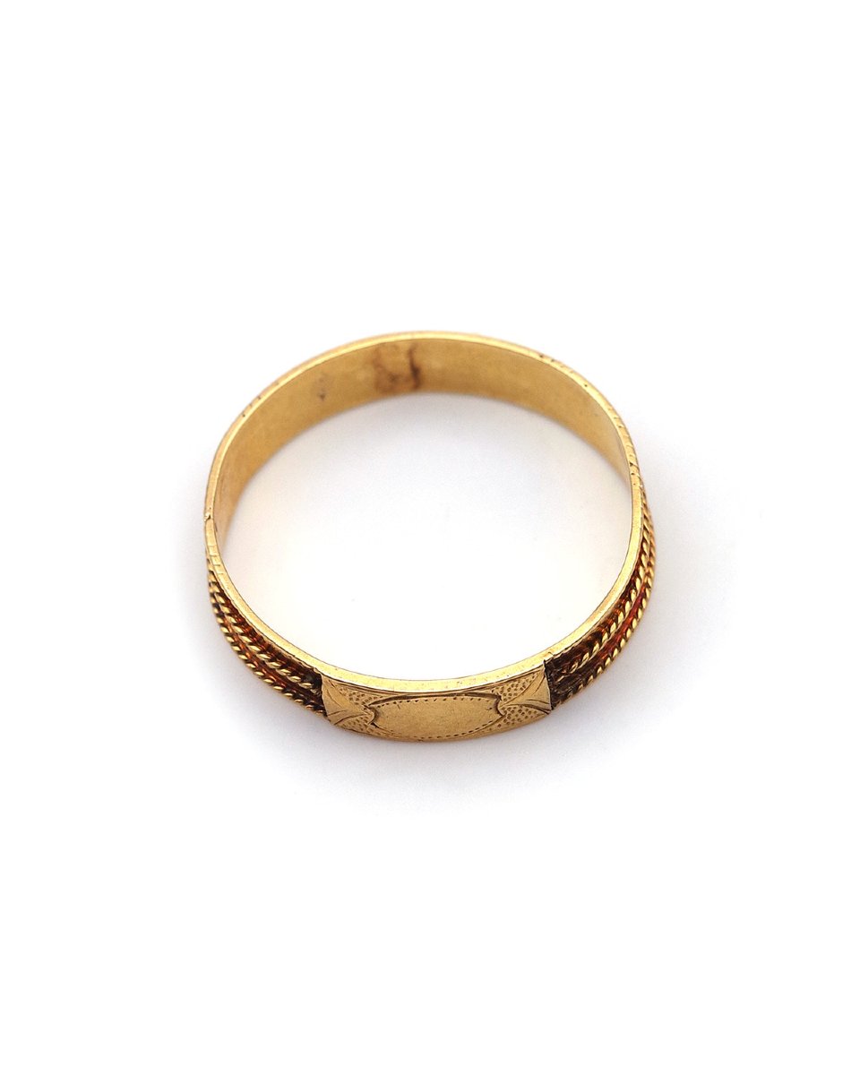 Bague bandeau ancienne en or 18 karats-photo-1