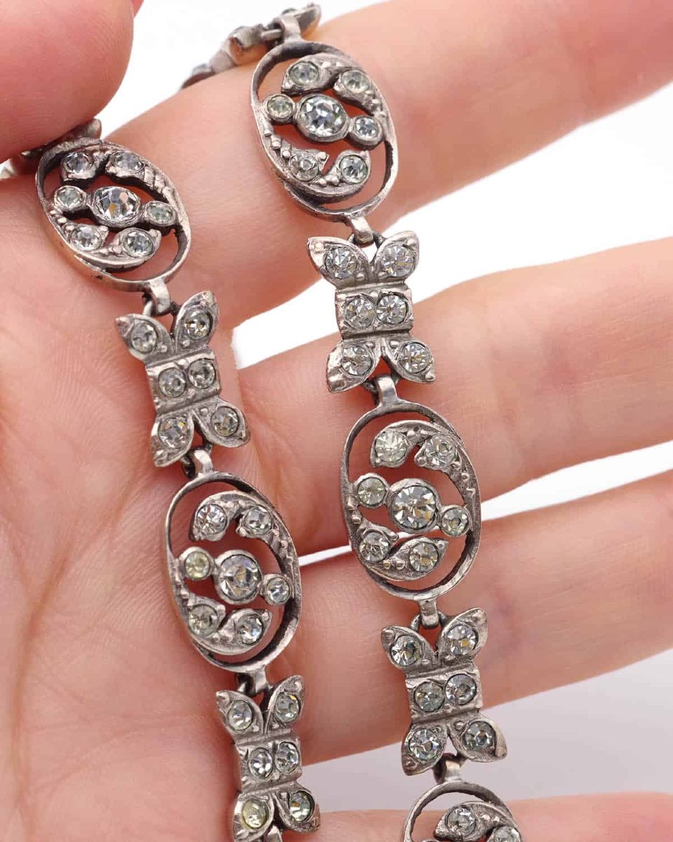 Collier ancien pierres de Rhin en argent-photo-4