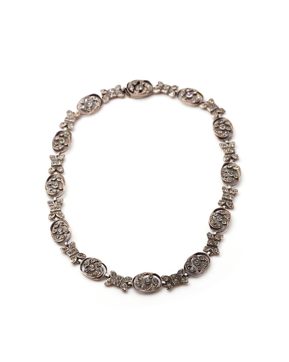 Collier ancien pierres de Rhin en argent-photo-2