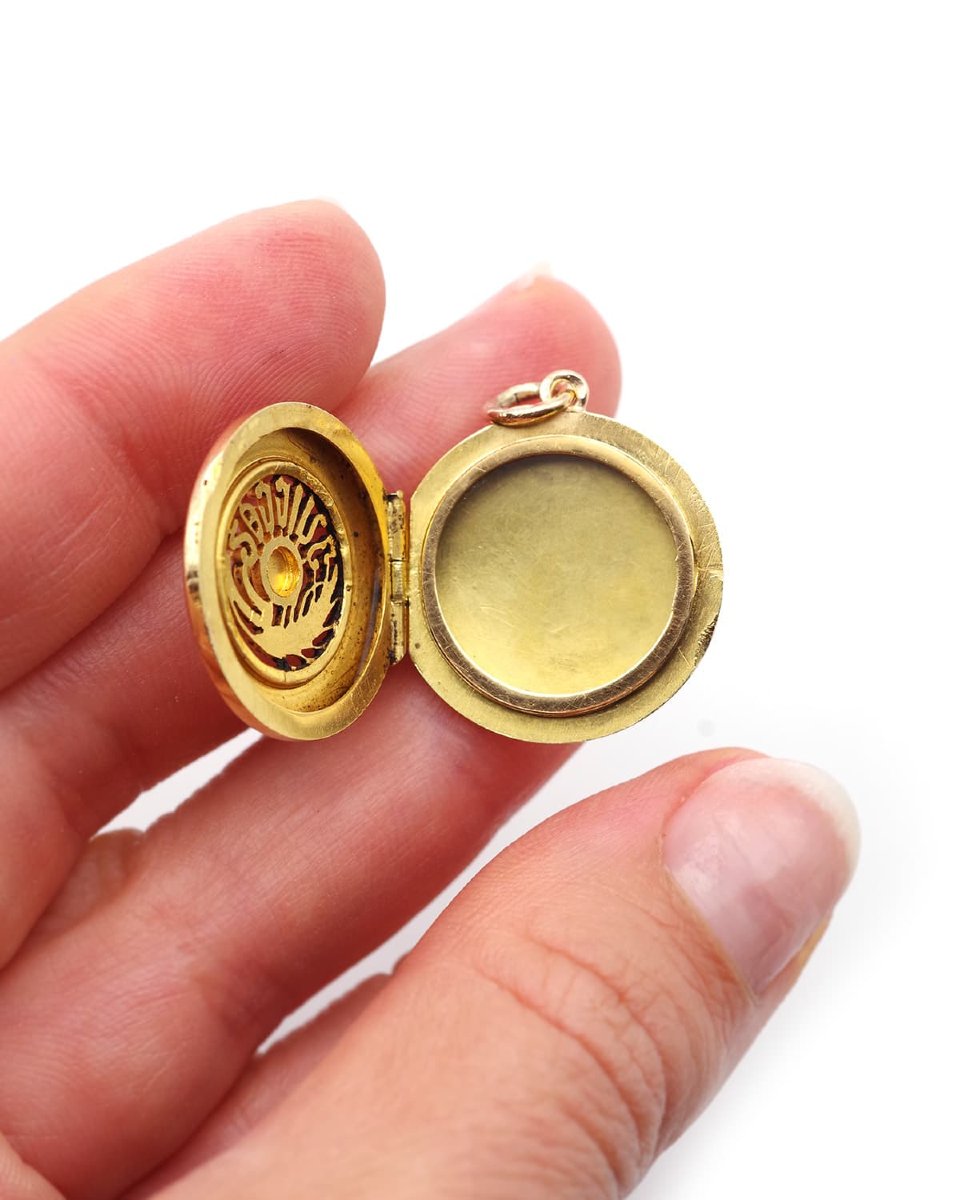 Pendentif Médaillon mois de Juillet en or 18k, anniversaire, signe zodiaque cancer, lion-photo-2