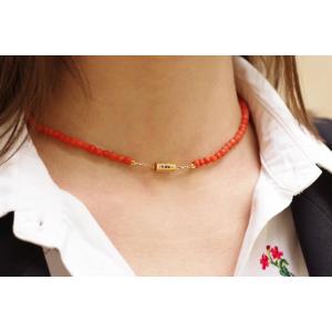 Coral Necklace With Antique Barrel Clasp In 18k Rose Gold, Regional Barrel Clasp