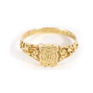 Antique Secret Signet Ring In 18k Gold, Ring For Men, Locket Ring, Fd Monogram