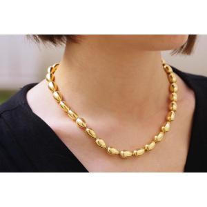 Gold Beads Necklace In 18k Gold, Gold Pearls, Vintage Necklace, Pre-owned Jewelry