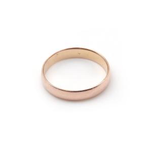 Alliance ancienne lisse en or rose 18k, alliance à graver, alliance homme, bijou ancien