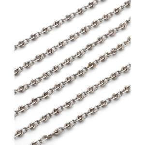 Chaine sautoir double tour en argent, longue chaine, chaine ancienne de montre, bijou ancien 