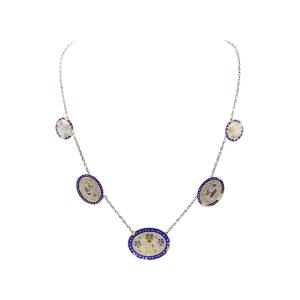 Collier régional normand en argent, Collier ancien de Normandie, Bijou ancien régional, fleur