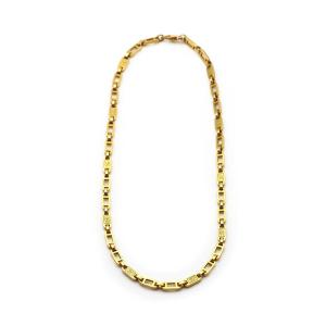 Solid Gold Rolls Royce Chain Necklace In 18k Gold, Solid Gold Chain Necklace, Modernist Chain