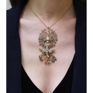 Grand pendentif Saint-Esprit Normand en or 18k, Pendentif Saint esprit, Normandie