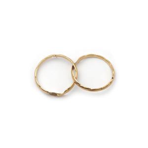 Alliance jumelée ancienne en or 18k, alliance homme, bijou ancien, secret 