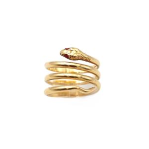 Vintage Snake Ring In 18 Karat Gold