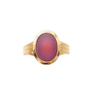 Nicolo Agate Signet Ring In 18 Karats Gold, Signet Ring 