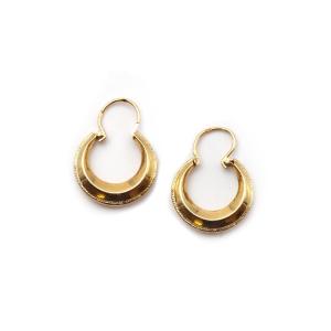Antique Hoop Earrings In 18 Karat Gold
