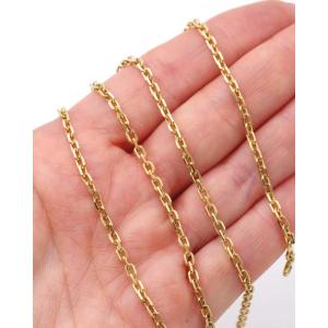 Chaine épaisse forçat 50 cm en or 18 karats 