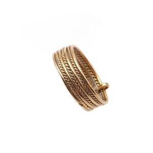 Bague semainier vintage en or 18 karats 