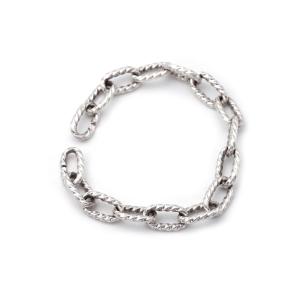 Bracelet torsade corde vintage en argent, bijou homme