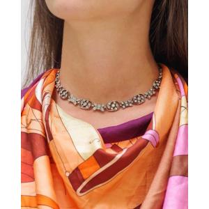 Collier ancien pierres de Rhin en argent