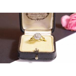 Diamond Cluster Flower Ring In 18k Gold, Engagement Ring, Wedding Ring, Pre-owned Ring