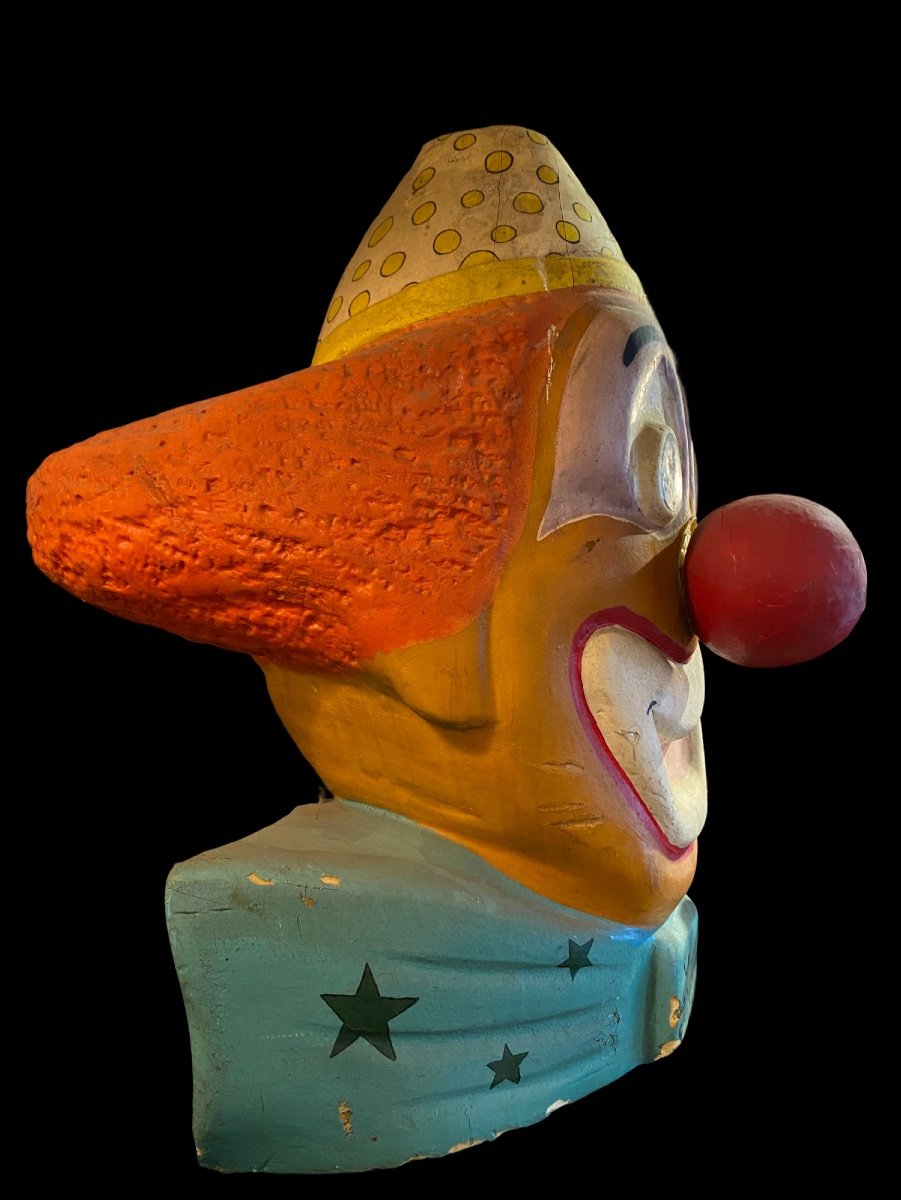 Fairground Art. Clown In Foam And Fiber 1960.-photo-3