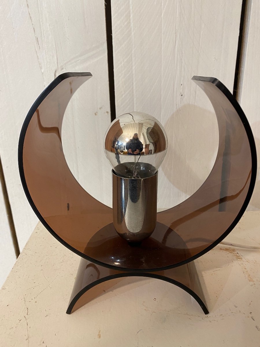 Pair Of 1970 Plexiglass Lamps-photo-1