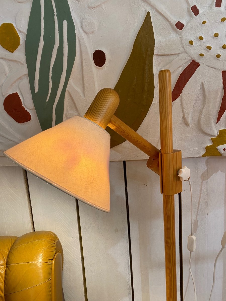 Pair Of Reading Lights. Vintage XX Eme In Pine  -photo-2