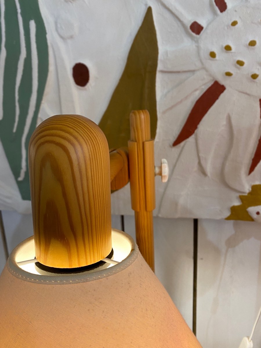 Pair Of Reading Lights. Vintage XX Eme In Pine  -photo-4