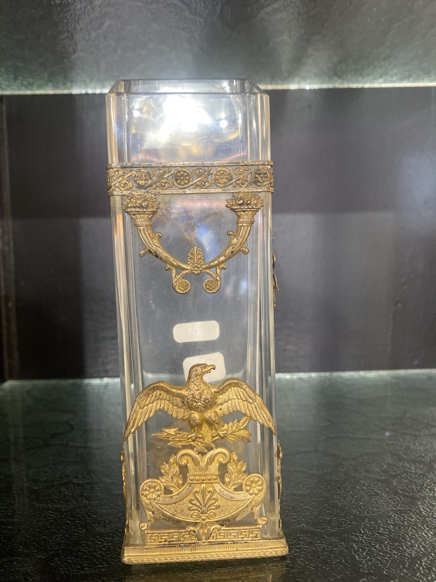 Napoleon III Crystal And Bronze Vase