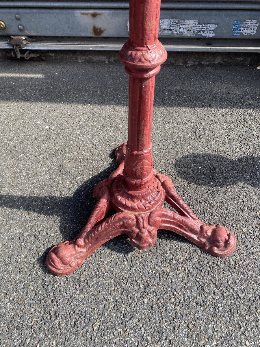 20th Century Marble And Cast Iron Coffee Table. Garden Coffee Table-photo-3