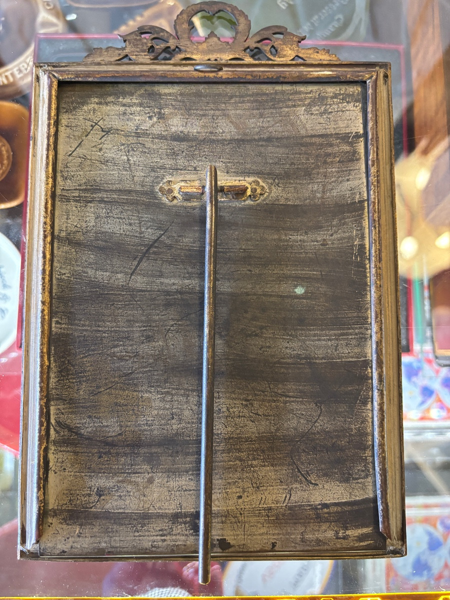 Cadre en bronze style Louis XVI . Porte photo -photo-3