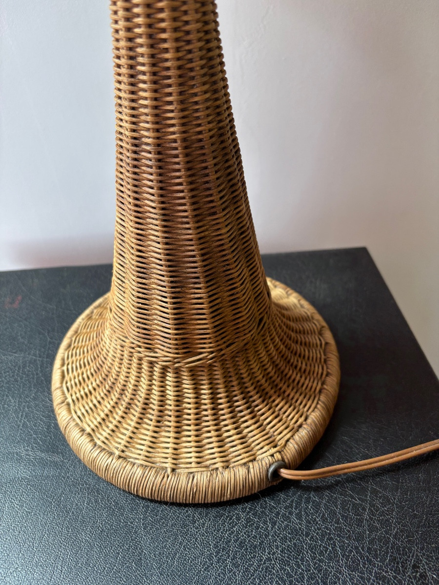 Art Deco Rattan Lamp -photo-4