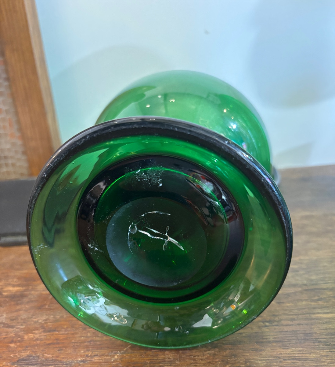 Empoli Glass Vase 1940-photo-4