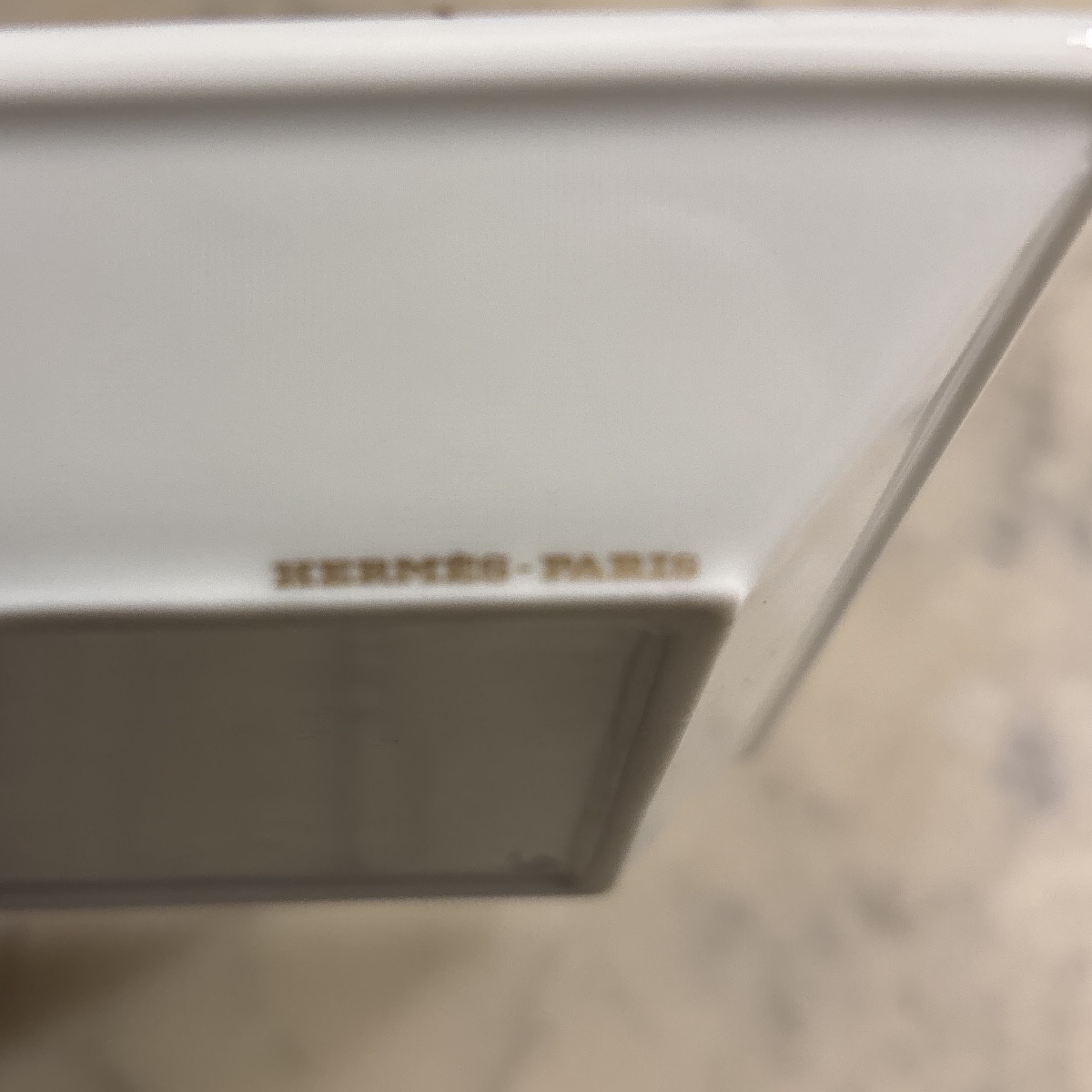Cendrier ou vide poche en porcelaine hermès paris-photo-3