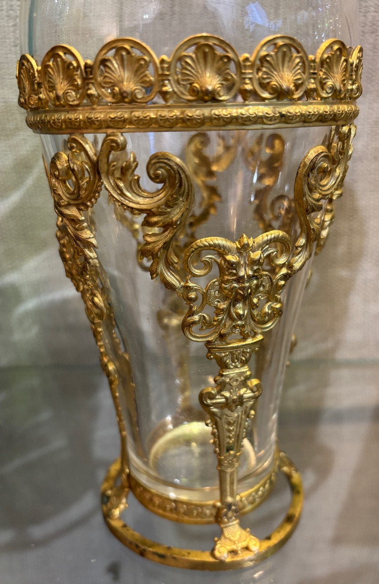Paire de vases cristal et bronze Napoléon III-photo-2