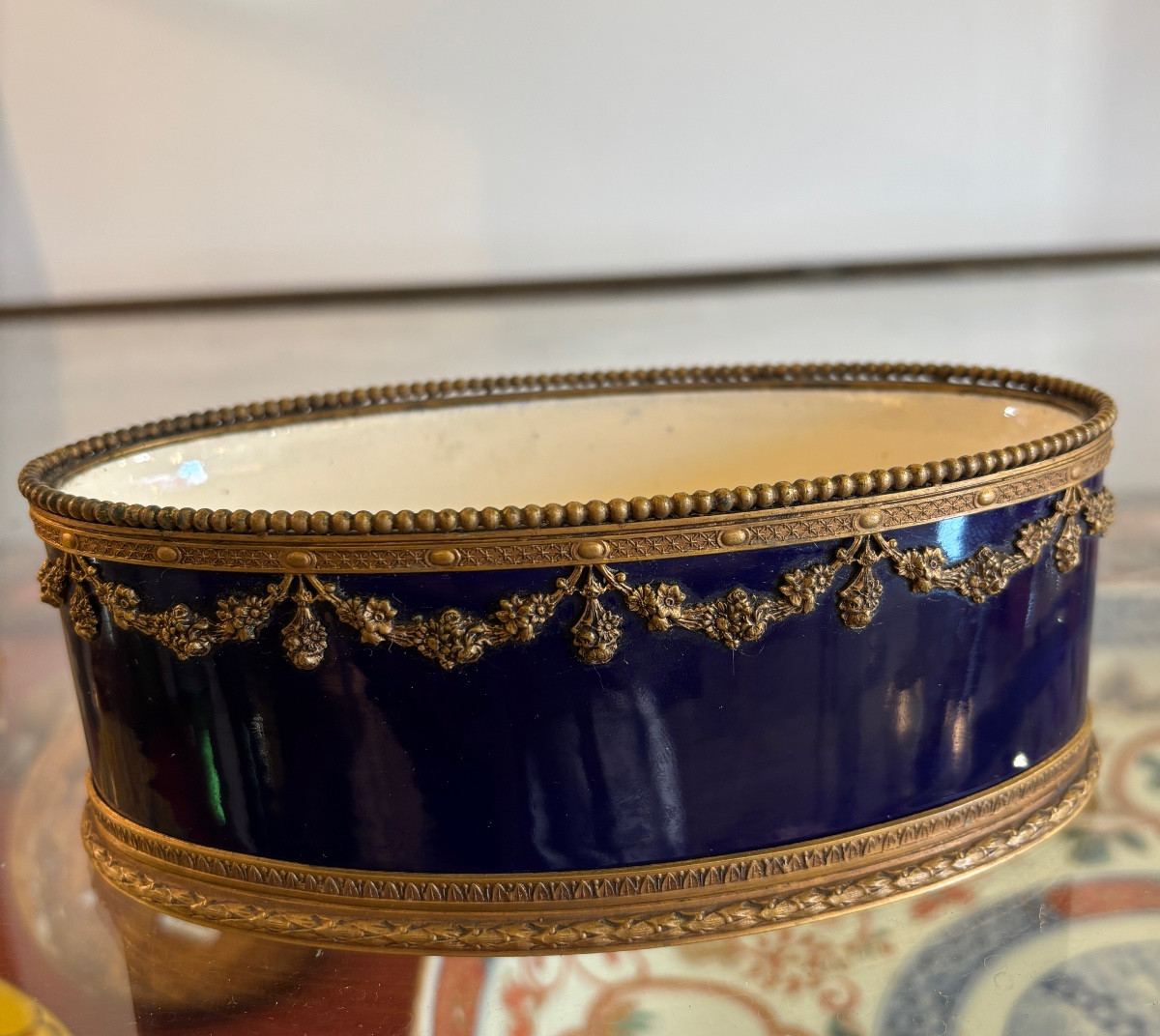 Paul Millet Planter. Sèvres Ceramic And Bronze 