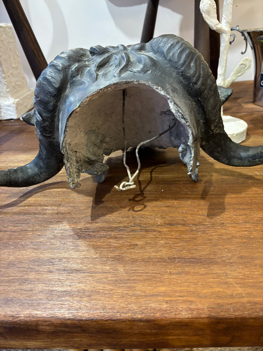 Late 19th Century Lead Ram Head-photo-4