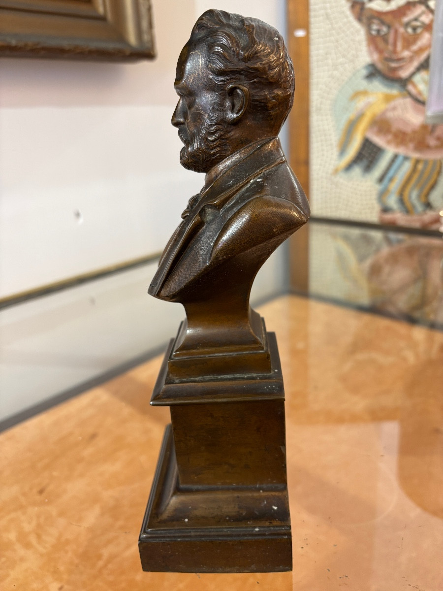 Bust Of Victor Hugo In Bronze 1900-photo-1