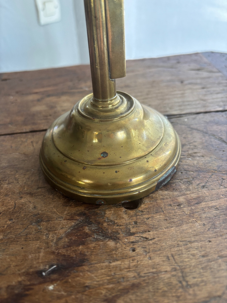 19th-century Rack And Pinion Laboratory Magnifying Glass-photo-2