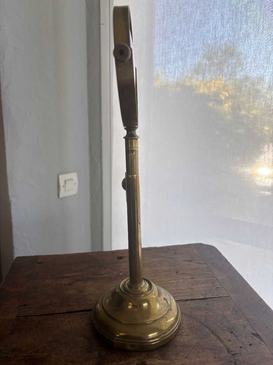 19th-century Rack And Pinion Laboratory Magnifying Glass-photo-4