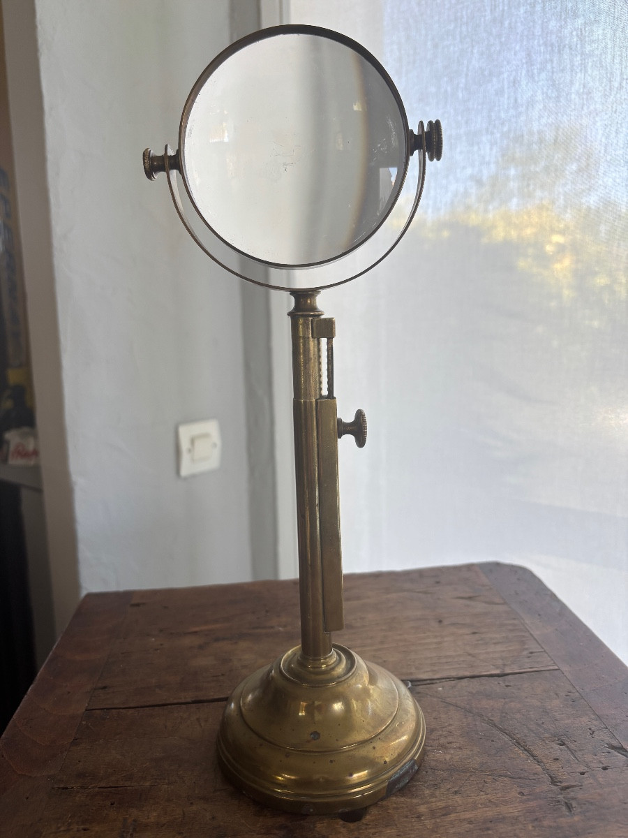 19th-century Rack And Pinion Laboratory Magnifying Glass