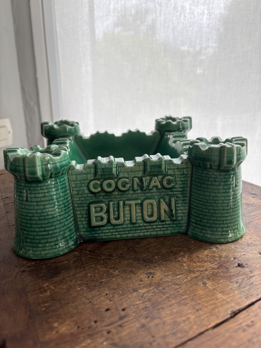 Cendrier vide poche cognac Buton en faïence -photo-3