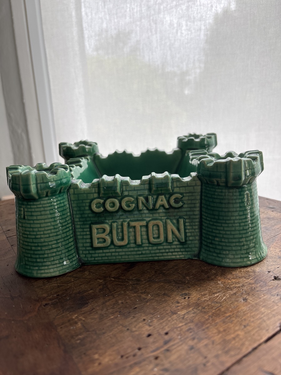 Cendrier vide poche cognac Buton en faïence -photo-4